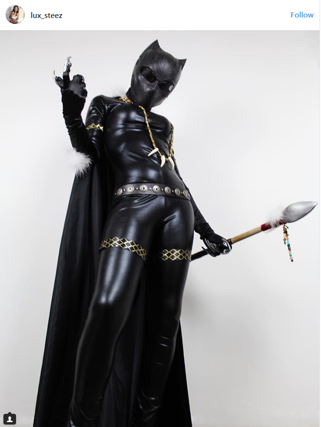 gootie:Nice Shuri cosplay by Lux Steez, seen here https://mobile.twitter.com/LuxSteez/status/965286542989291527