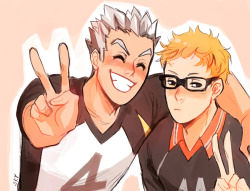 trashwavu:  Bokuto has the same number &amp; position as Akiteru..Bokuto gave Tsukki back his motivation..This is so important!  Last years drawing on Twitter ;v;) It´s so sad that I don´t have the time to draw some Volleyball boys ;_; 