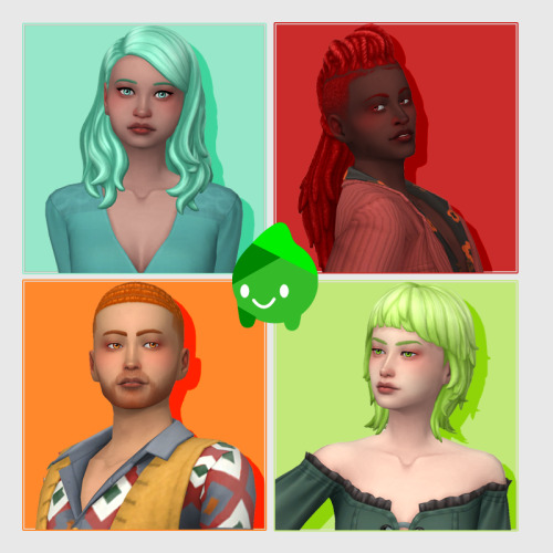 momtraitrecolors: Paranormal Hairs in Sorbet Remix Here are the Paranormal Stuff pack hairs recolore