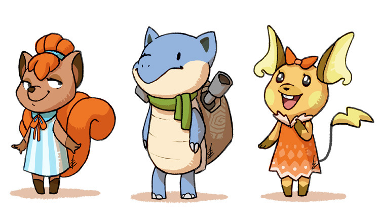 anna-earley:  I’ve been seeing some images floating around of pokemon as animal