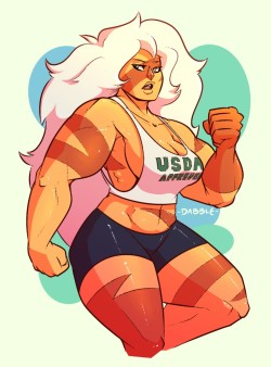 well-im-an-idiot: dabbledraws:  I think it goes without saying that Jasper is the hottest gem.   Mhmmmmm  break me~ &lt;3 &lt;3 &lt;3