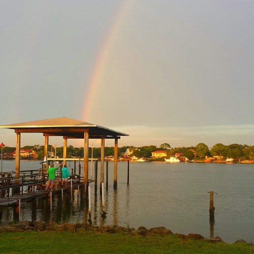 huge #rainbow on the inlet at #newsmyrnabeach #pictureperfect #skyporn