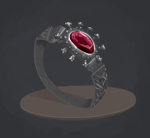 This is pretty different from my usual stuff; A spoof dark souls-y, RPG ring icon!I references one o