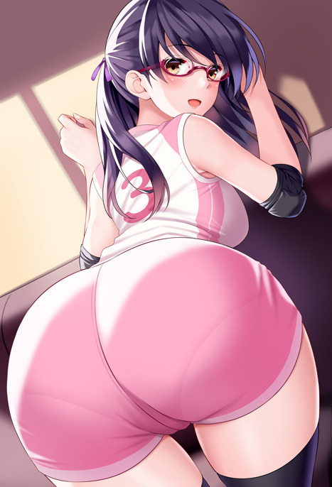 huyumitsu: 白バレー部シリーズ第二弾です。  眼鏡っ子優等生 最近大きくなってきたお尻を気にしている