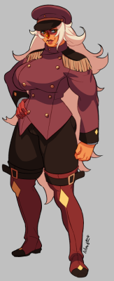 lilirulu: Jasper in Amethyst’s “ye’ old” outfit. You can see it in the photo w/ Garnet punching a shark but you don’t get a good look at it until Buddy’s Book (which leaked *cough*).  I should just draw Jasper in all the CGs outfits lol. 