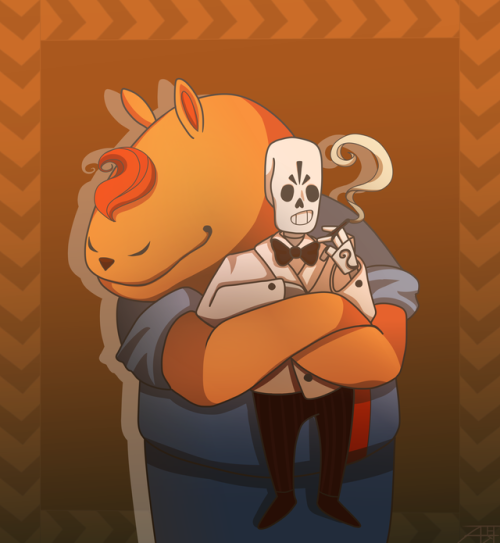 mrsheo:I and my sister finally finished playing “Grim Fandango”. It is an exceptionally good game.	(*꒦ິ꒳꒦ີ)