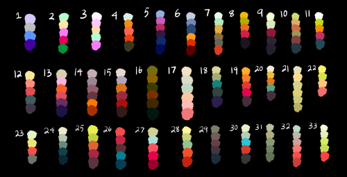 sailorleo:  soooo i got kinda bored of using the same color palette meme over and over again and decided to just make my own. i sampled from all the old palettes i have saved to my computer, some from pre-made palettes and some from movie/tv show/game