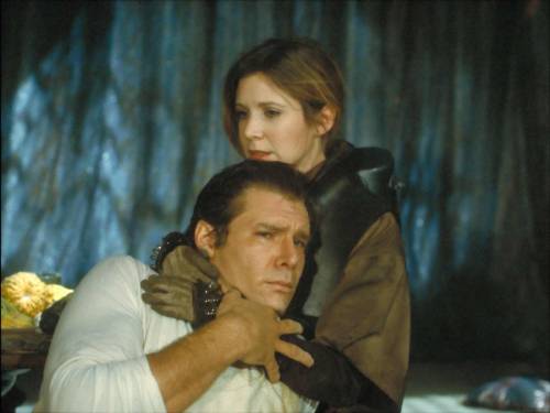 theorganasolo:Carrie Fisher and Harrison Ford filming Return of the Jedi