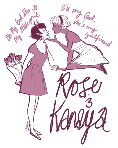 madseasonsgreetings:I wanted to draw something girly! I feel like Rose and Kanaya would be in this c