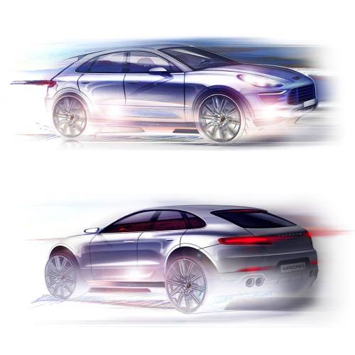 automotive-design: Porsche Macan 2013 Sketches (by Porche Design Team)