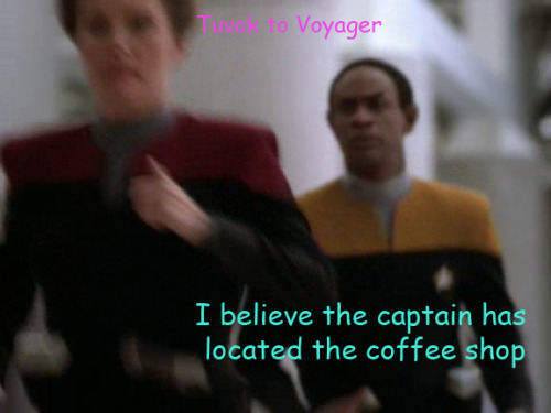 captaincrusher:captaincrusher:The Voyager crew goes to the mall.In all my years on Tumblr i have nev