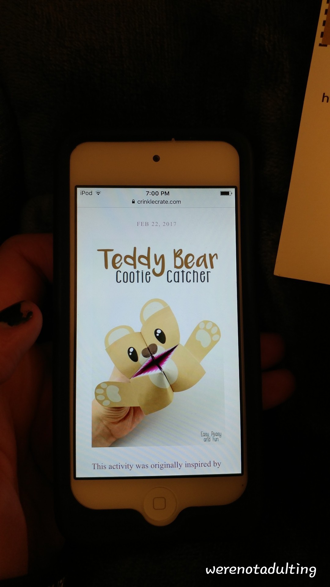 This is a very vicious teddy bear! He ate my nosie, daddy’s nosie, the camera and