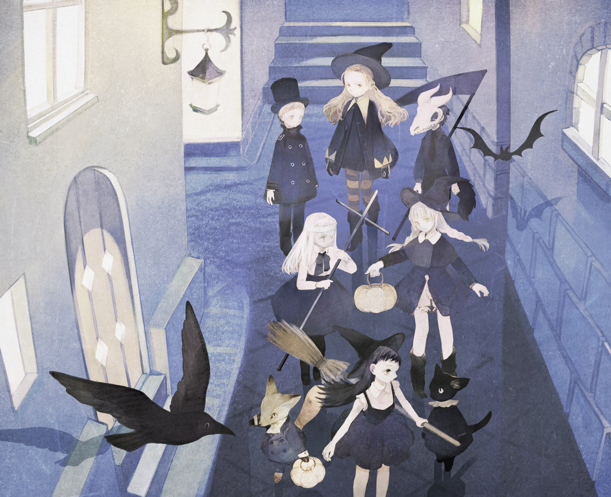 three hares in a trench coat