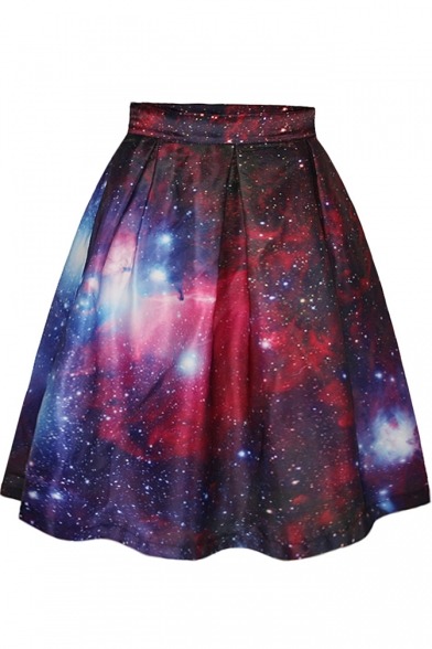 defendorkingdom: Fashionable Skirts Collection  Red Galaxy  //   Blue Galaxy  Themed