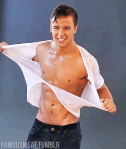 famousmeat:  X Factor’s Sam Callahan shirtless &amp; wet 