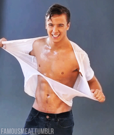 famousmeat:  X Factor’s Sam Callahan shirtless & wet 