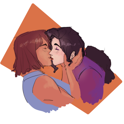 “Warm up” sketches of some of my fave wlw ships ^^ while also trying out different painting styles-i