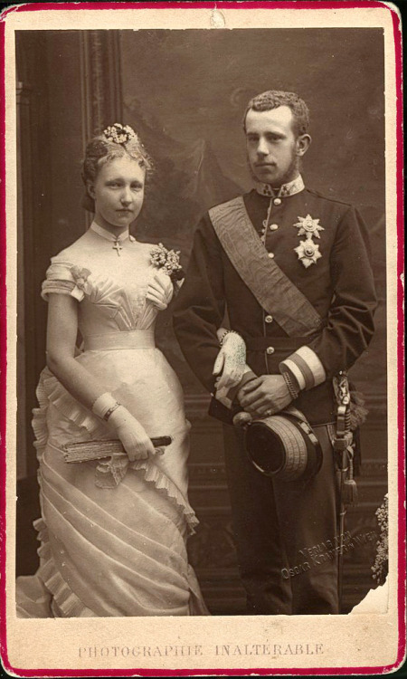 Stefanie and Rudolf, Crown Princess and Prince of Austria by Oscar Kramer, 1881