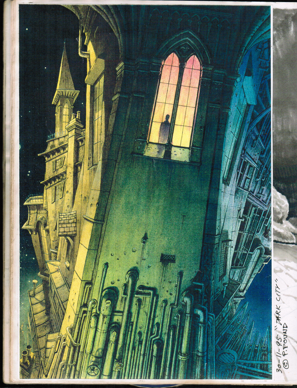 pantyhouse:  Peter Pound’s concept design for Dark City  