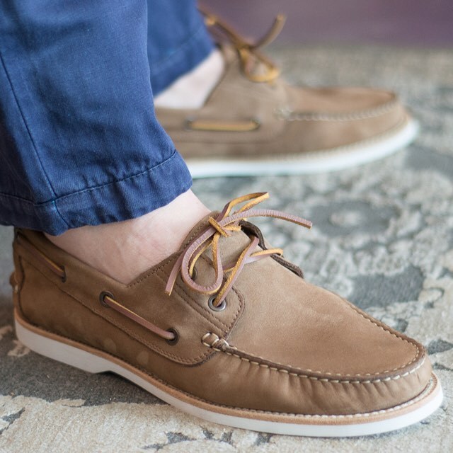 Velasca  Handcrafted boat shoes in canvas and suede leather