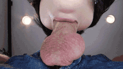 the-blowjob-girls:  All the way to the balls.