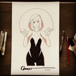 omar-dogan:  #spidergwen ! i had a massive headache but i pulled through!  Off to the show ! #calgarycomicexpo  table X17  !