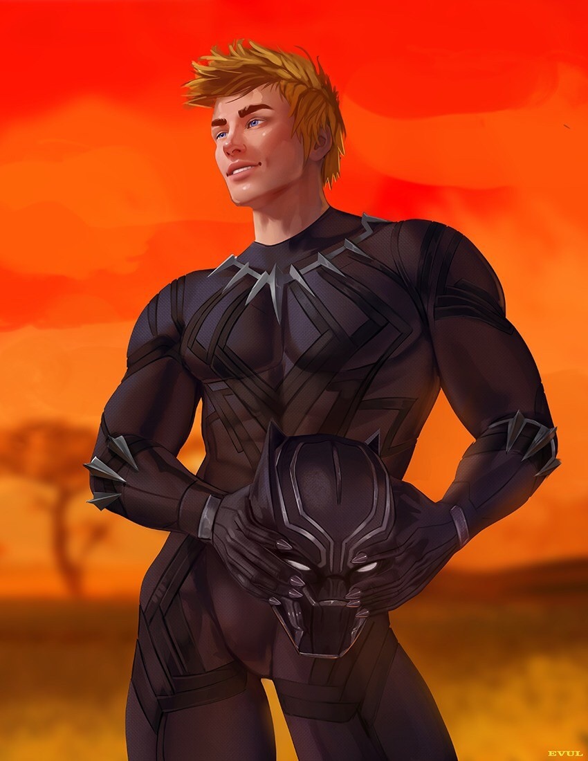 the-alfie-incorporated: mattpichette:  evulchibi:   I drew the black panther t’Chala