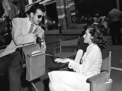 loveless422: Director Don Siegel and Viveca Lindfors on the set of Night Unto Night (1949).