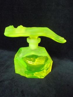 Wike-Wabbits: Czech Uranium Glass Perfume Bottles