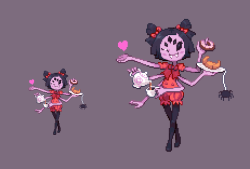 untitled-works:  Pixel Art of Muffet from Undertale!Up Next: Even more art. 