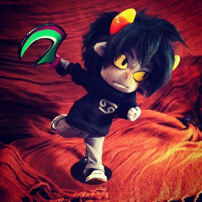 thischick25:  pukind:  Karkat Vantas posing armature plush! Finally got pictures