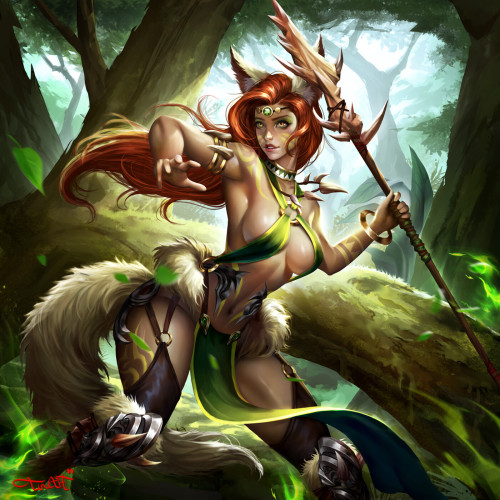 Jungle Warrior Commission B. TinArt https://www.artstation.com/artwork/oOaz2L