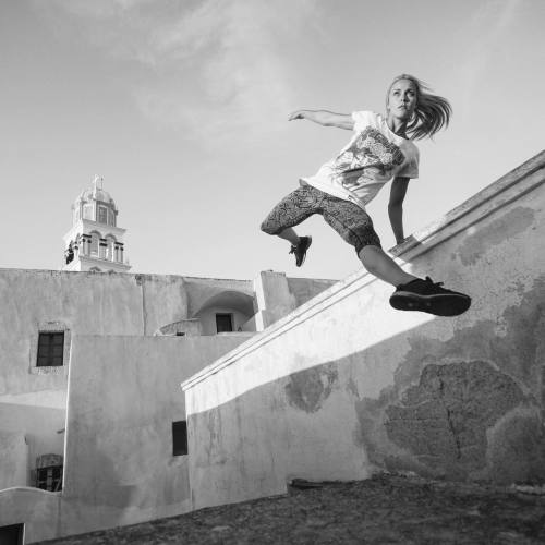 instagram:  Freerunning with Ninja Warrior @katiemcdonnell  For more photos and videos of Katie’s urban acrobatics, follow @katiemcdonnell on Instagram.  Urban acrobat. Sometimes stuntwoman. Accidental ninja. Professional freerunner Katie McDonnell