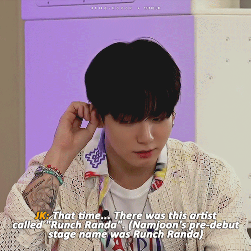 Jungkook Answering The Question About Who Was His Favorite Star When He Was Young (cr. Monojoonss)