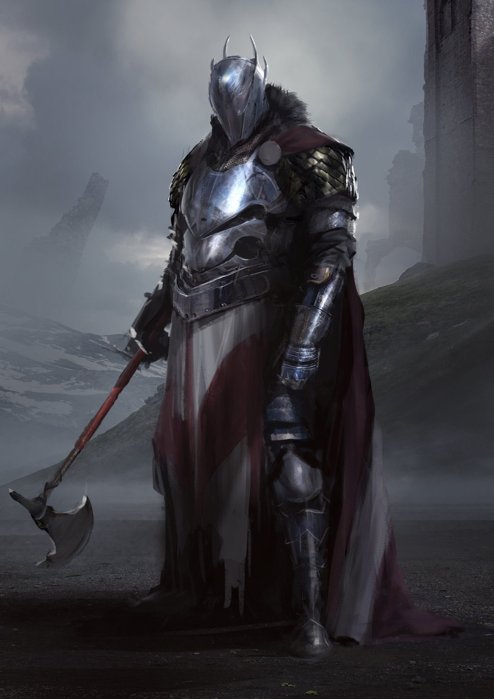 fantasyartwatch:  Tank Knight by Damian Audino