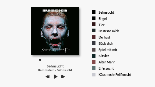 Rammstein Albums + Color Palettes