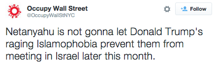 wolfswagtalent:kufiyah:revolutionarykoolaid:Nothing is as rich or ridiculous as Benjamin Netanyahu c