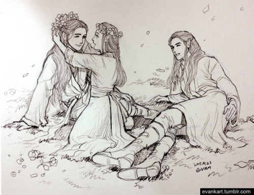 evankart: shygaladriel: evankart: Elrond’s children. Then, everything changed when the orcs at