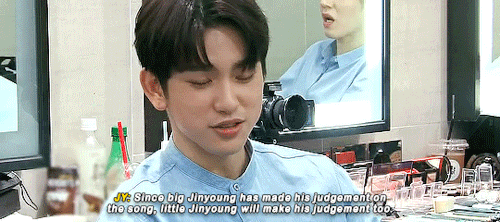 jinyoungot7: little jinyoung is preparing to take over as ceo of jyp entertainment