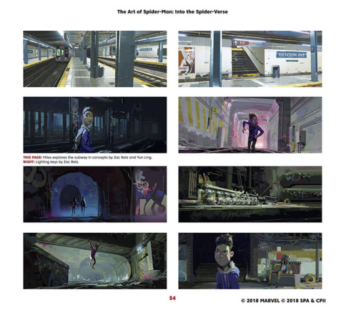 rufftoon:ca-tsuka: Preview of “Spider-Man: Into the Spider-Verse - The Art of the Movie” artbook.A