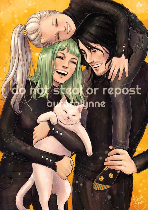 EraserJoke+Eri - “Be Happy” by Aurora Lynne Finished the colors :D This piece makes me s