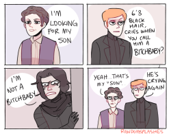 randomsplashes:    when hux calls u a bitchbaby in front of ur mom (x) 