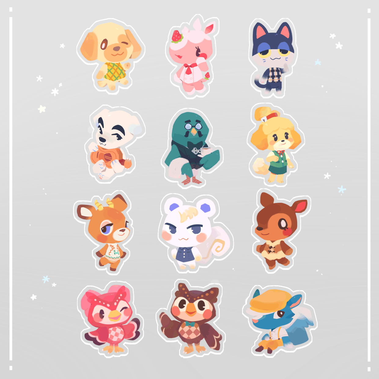ieafy:  Animal Crossing charms (NPC + Villagers! ) are now available in my store
