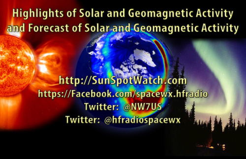 Here is this week’s space weather and geophysical report, issued 2018 Jan 15 0519 UTC.
Highlights of Solar and Geomagnetic Activity 08 - 14 January 2018
Solar activity was very low throughout the summary period. Regions 2694 (S32, L=244,...
