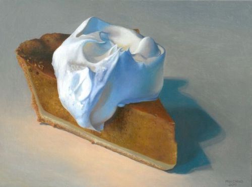 grundoonmgnx:Gina Minichino (American, b. 1968), Pie, 2010Oil on panel, 8.75 x 11.75 in