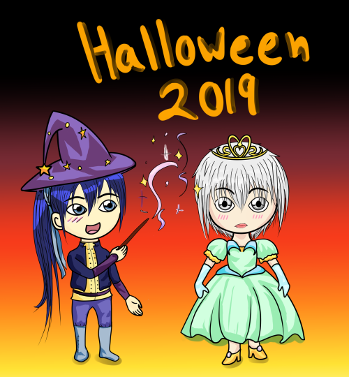 reach-for-me-now:  Ling Qi Halloween fun with Jinghua and Xi! Art by @reach-for-me-now and @lavendee