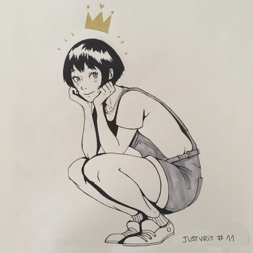 justvritart: Queen ♔Hey guess what I missed yesterday’s inktober,  but I’ll ca