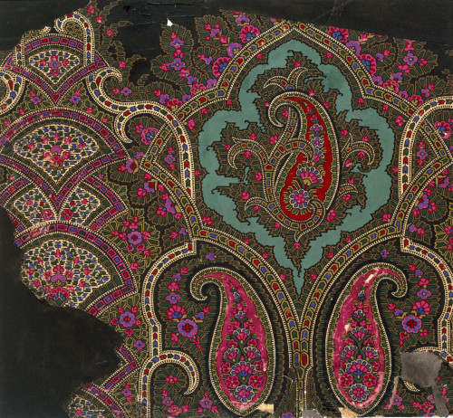 George Haité, pattern design for a shawl, 1850. Paisley, Scotland. Water colour and gouache. ©V&amp;