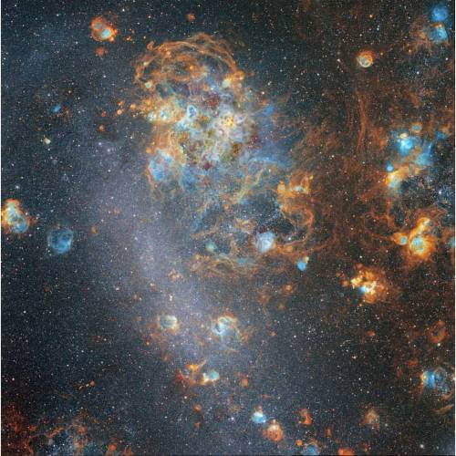 Shell Game in the LMC #nasa #apod #lmc #largemegallaniccloud #gas #dust #sulfur #hydrogen #oxygen #ionization #star #stars #radiation #winds #clouds #tarantulanebula #satellitegalaxy #constellation #dorado #universe #space #science #astronomy