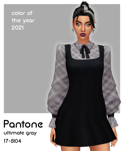 peachiiesims:2021 Pantone Color of the Year: Ultimate Gray Look #1hair - strand acc - eyes